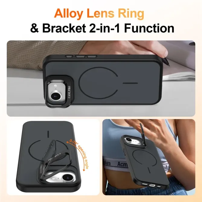 Coque iPhone 17e / 16e MagSafe Antichoc avec Support Caméra