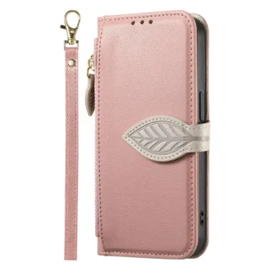 Housse iPhone 17e / 16e Portefeuille Feuille avec Poche Zippée