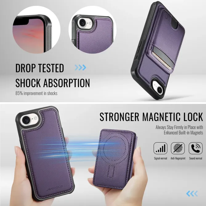 Coque iPhone 17e / 16e J10 Magnétique avec Porte-Carte Détachable