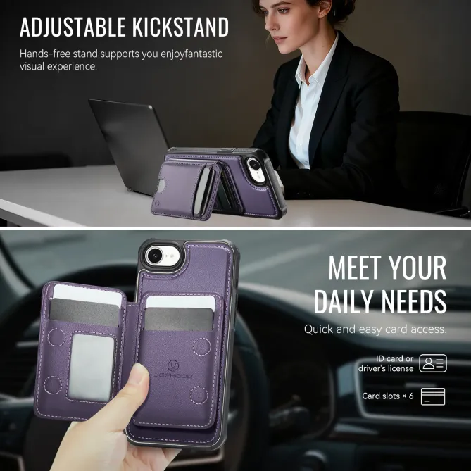 Coque iPhone 17e / 16e J10 Magnétique avec Porte-Carte Détachable