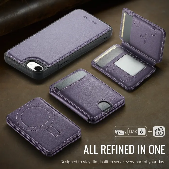 Coque iPhone 17e / 16e J10 Magnétique avec Porte-Carte Détachable