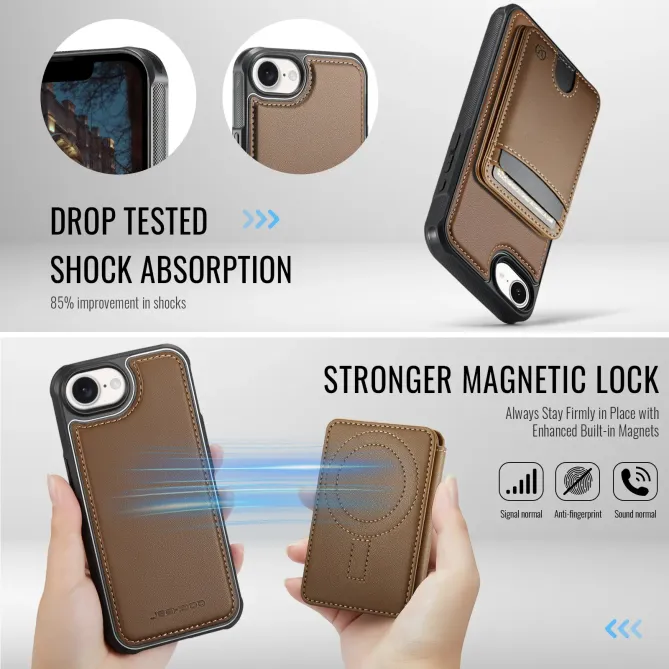 Coque iPhone 17e / 16e J10 Magnétique avec Porte-Carte Détachable