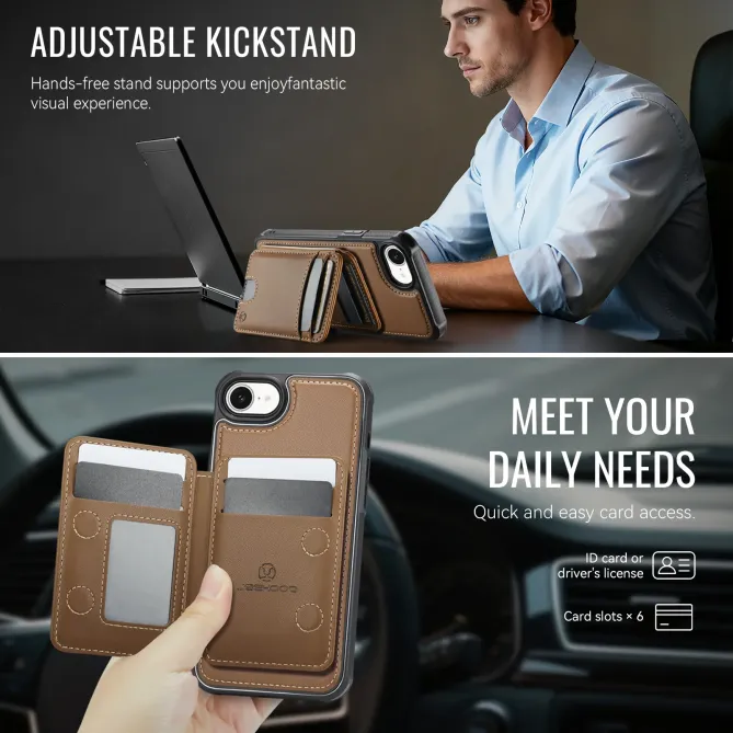 Coque iPhone 17e / 16e J10 Magnétique avec Porte-Carte Détachable
