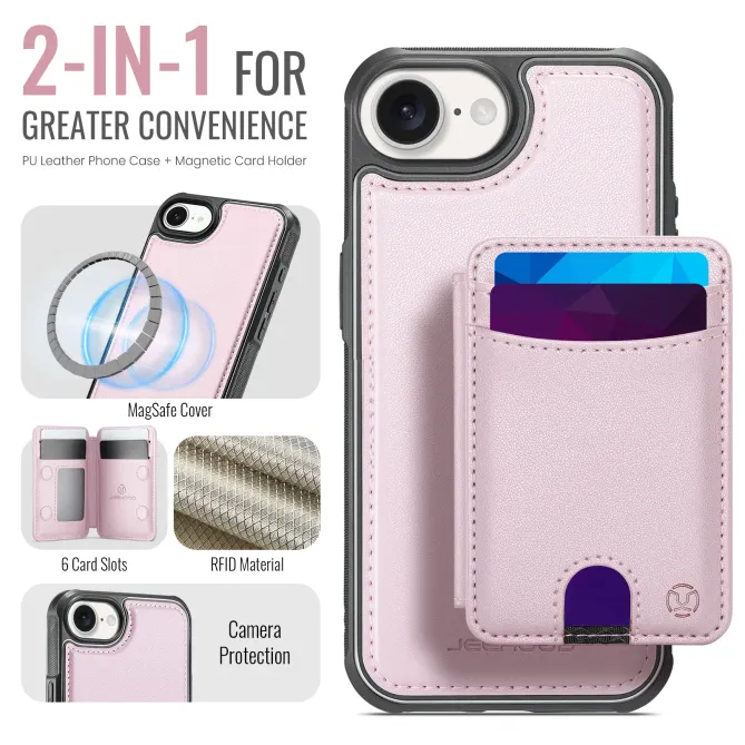 Coque iPhone 17e / 16e J10 Magnétique avec Porte-Carte Détachable
