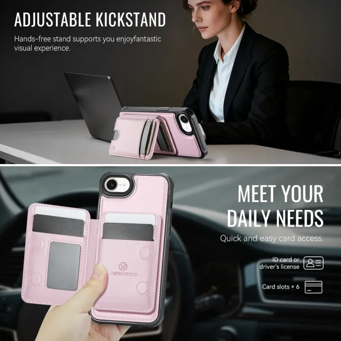 Coque iPhone 17e / 16e J10 Magnétique avec Porte-Carte Détachable