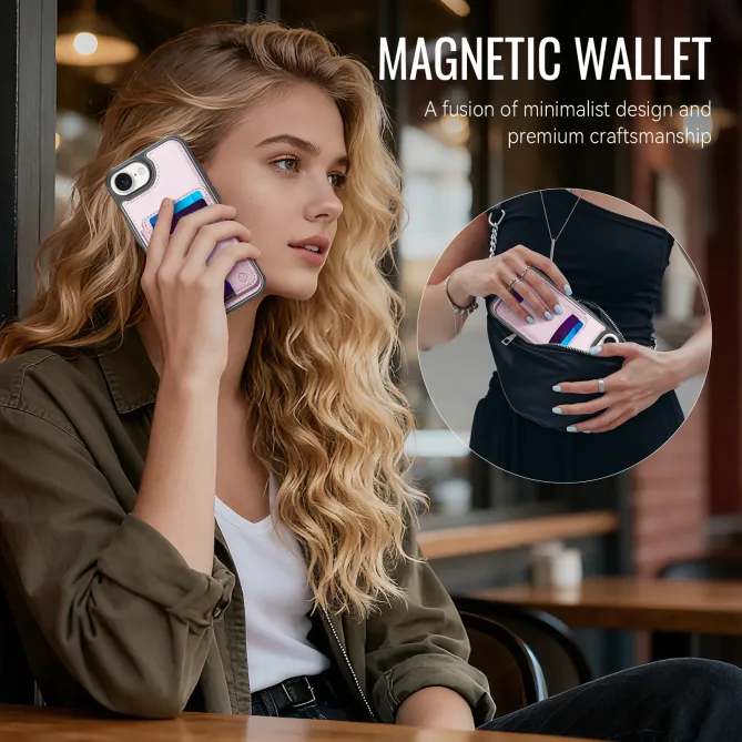 Coque iPhone 17e / 16e J10 Magnétique avec Porte-Carte Détachable