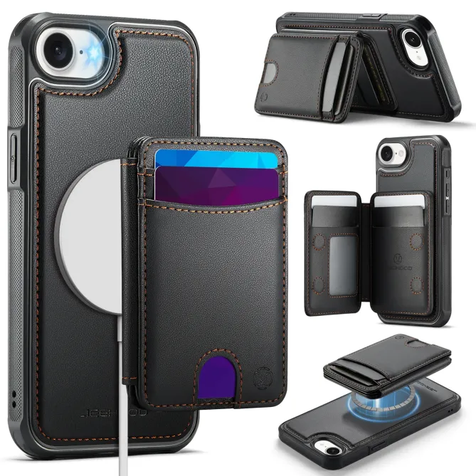 Coque iPhone 17e / 16e J10 Magnétique avec Porte-Carte Détachable