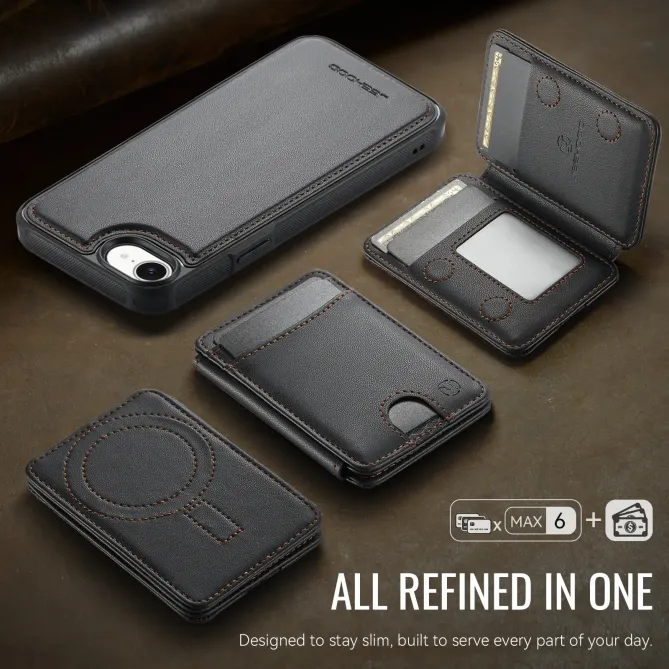 Coque iPhone 17e / 16e J10 Magnétique avec Porte-Carte Détachable