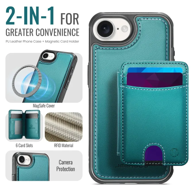 Coque iPhone 17e / 16e J10 Magnétique avec Porte-Carte Détachable