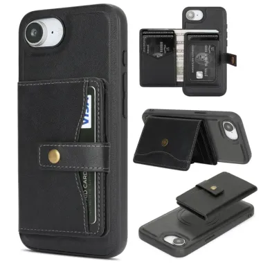 Coque iPhone 17e / 16e Magnétique Détachable avec Porte-Carte et Support