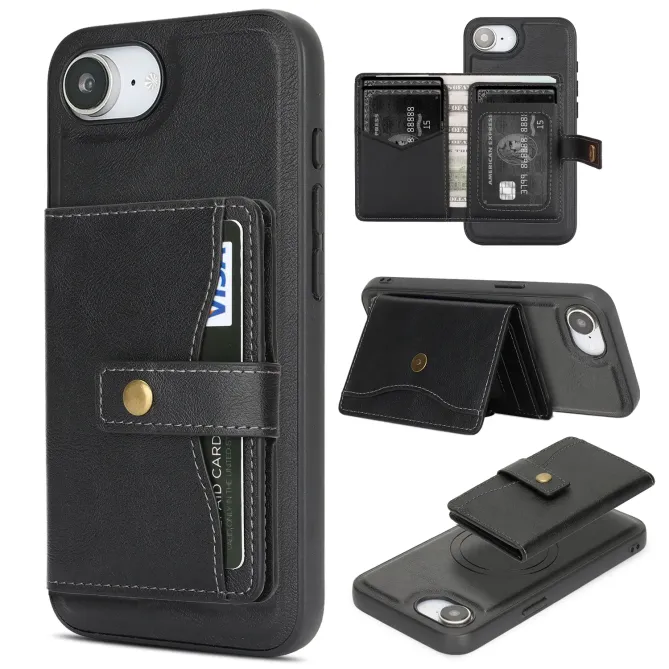 Coque iPhone 17e / 16e Magnétique Détachable avec Porte-Carte et Support