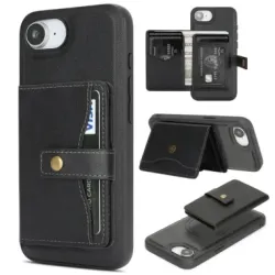 Coque iPhone 17e / 16e Magnétique Détachable avec Porte-Carte et Support