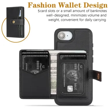 Coque iPhone 17e / 16e Magnétique Détachable avec Porte-Carte et Support