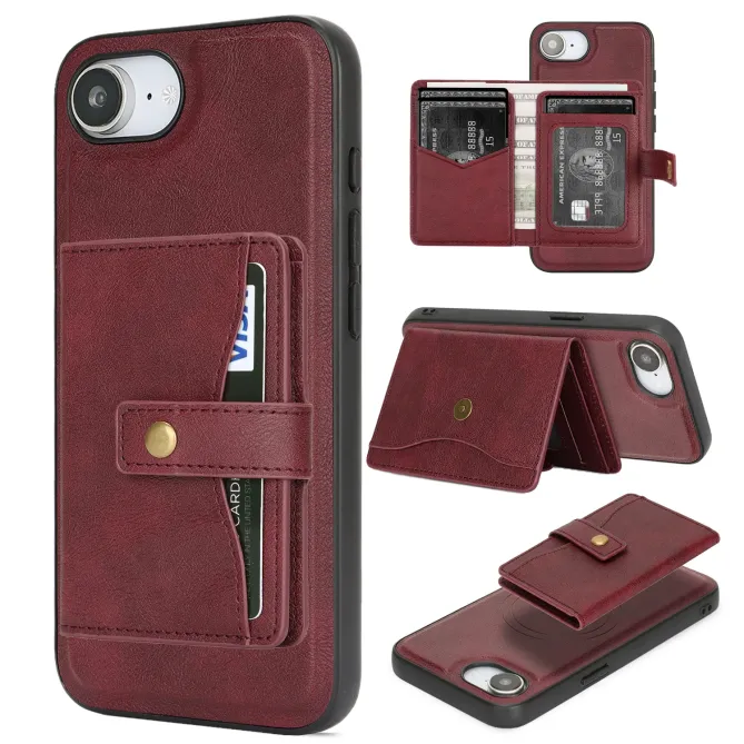 Coque iPhone 17e / 16e Magnétique Détachable avec Porte-Carte et Support