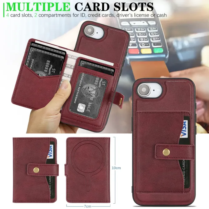 Coque iPhone 17e / 16e Magnétique Détachable avec Porte-Carte et Support