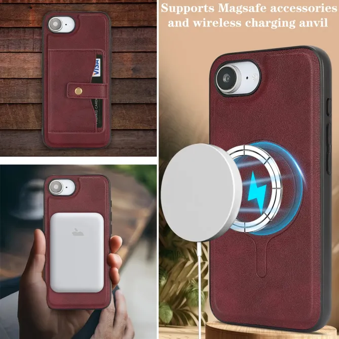 Coque iPhone 17e / 16e Magnétique Détachable avec Porte-Carte et Support
