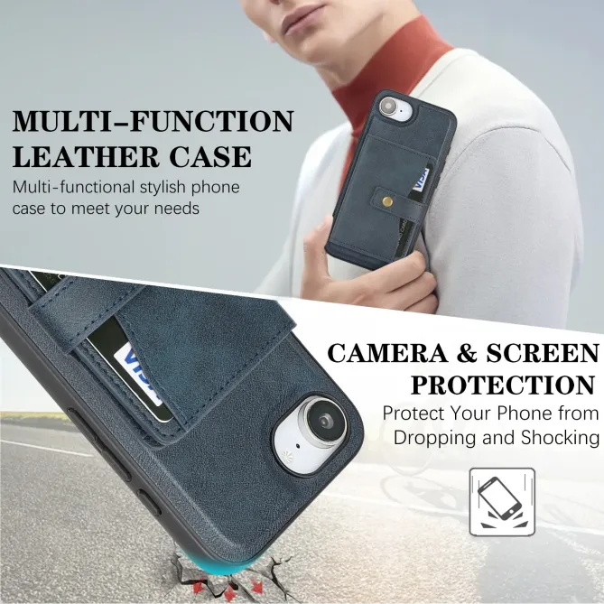 Coque iPhone 17e / 16e Magnétique Détachable avec Porte-Carte et Support