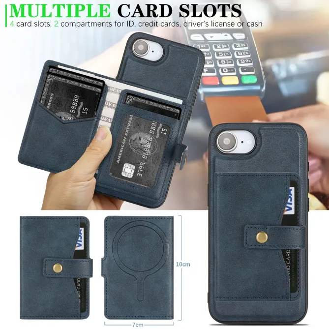 Coque iPhone 17e / 16e Magnétique Détachable avec Porte-Carte et Support