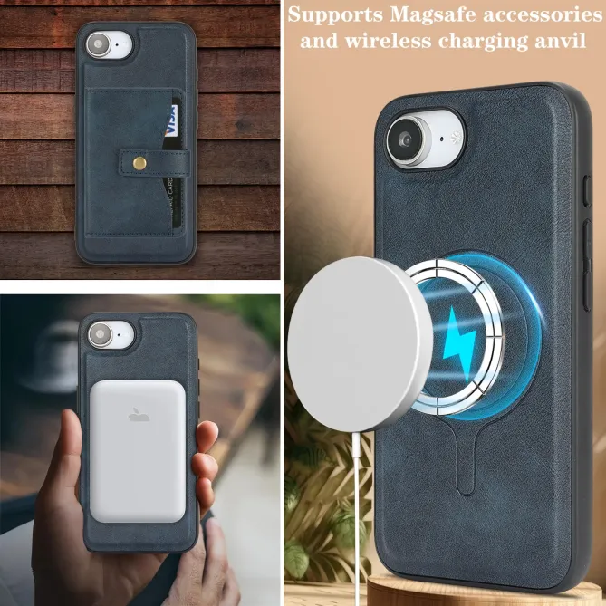 Coque iPhone 17e / 16e Magnétique Détachable avec Porte-Carte et Support