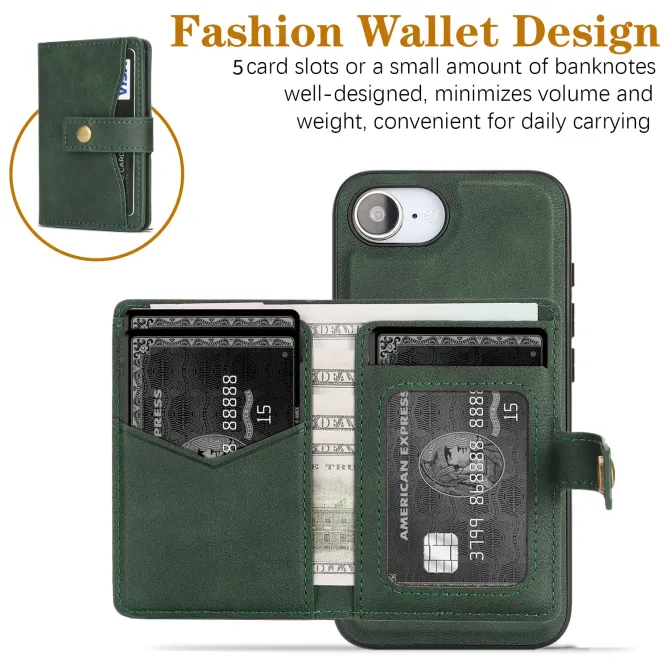 Coque iPhone 17e / 16e Magnétique Détachable avec Porte-Carte et Support