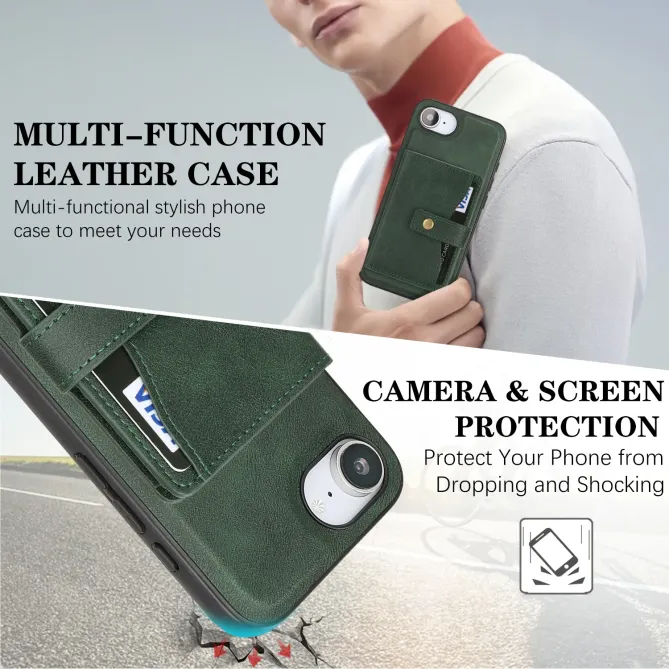 Coque iPhone 17e / 16e Magnétique Détachable avec Porte-Carte et Support