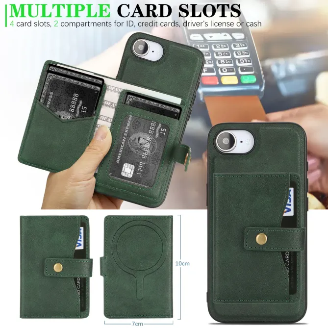 Coque iPhone 17e / 16e Magnétique Détachable avec Porte-Carte et Support