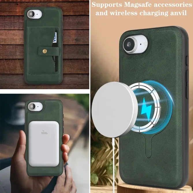 Coque iPhone 17e / 16e Magnétique Détachable avec Porte-Carte et Support