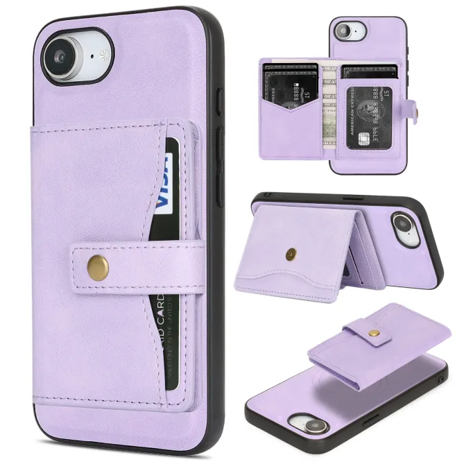 Coque iPhone 17e / 16e Magnétique Détachable avec Porte-Carte et Support