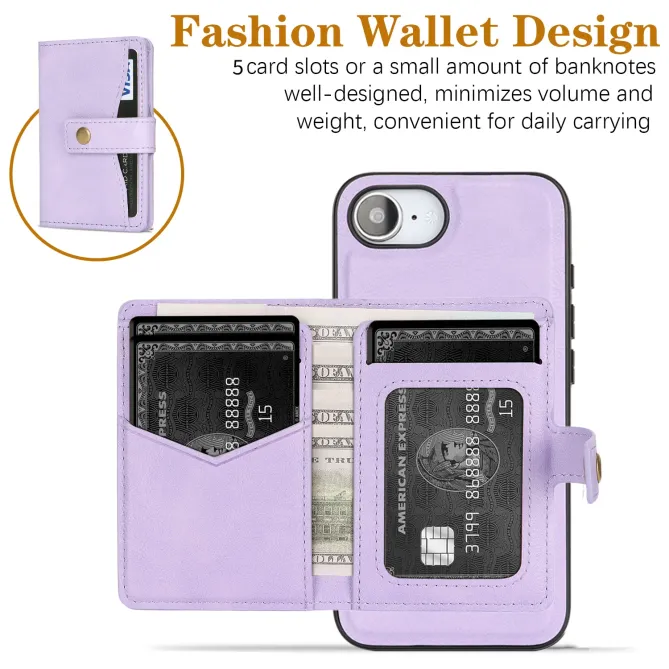 Coque iPhone 17e / 16e Magnétique Détachable avec Porte-Carte et Support