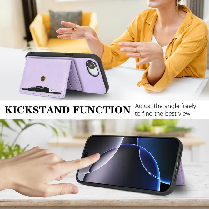 Coque iPhone 17e / 16e Magnétique Détachable avec Porte-Carte et Support