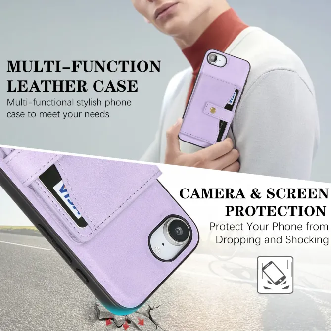Coque iPhone 17e / 16e Magnétique Détachable avec Porte-Carte et Support