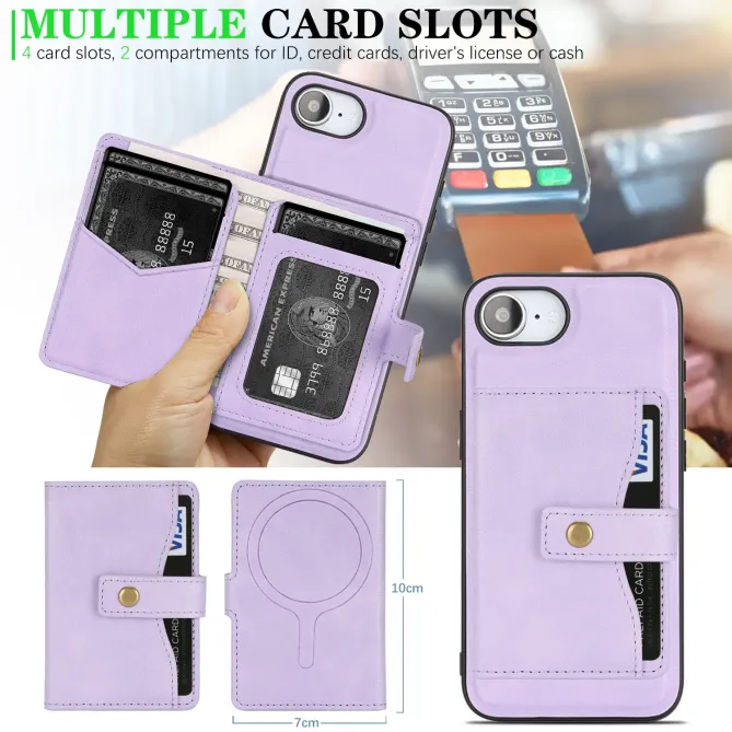 Coque iPhone 17e / 16e Magnétique Détachable avec Porte-Carte et Support