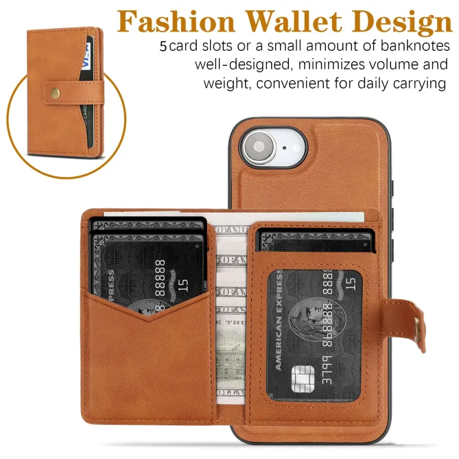 Coque iPhone 17e / 16e Magnétique Détachable avec Porte-Carte et Support