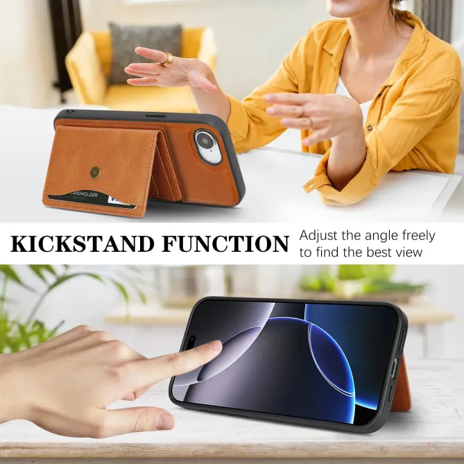 Coque iPhone 17e / 16e Magnétique Détachable avec Porte-Carte et Support