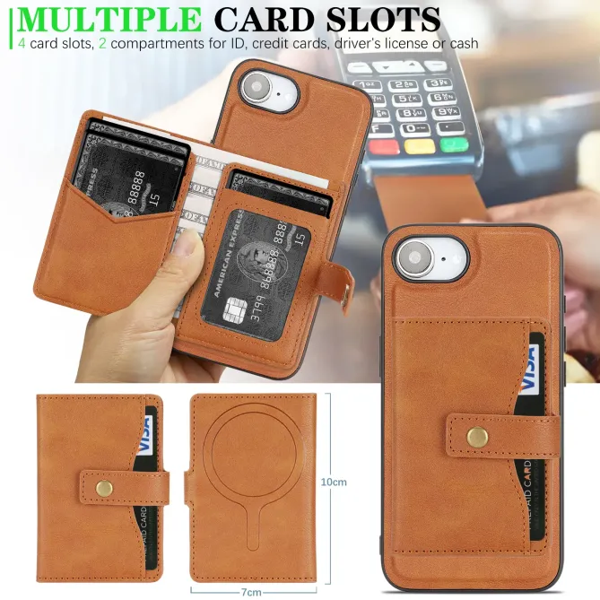 Coque iPhone 17e / 16e Magnétique Détachable avec Porte-Carte et Support