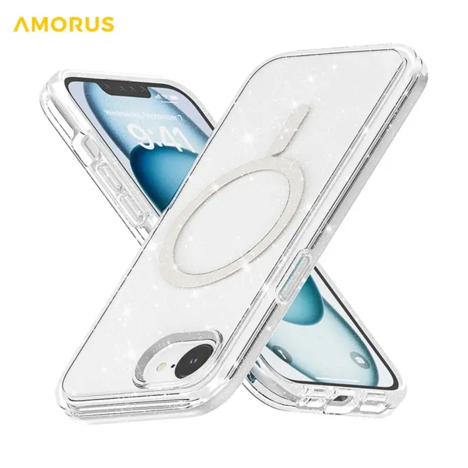 Coque iPhone 17e / 16e Pailletée Magnétique MagSafe