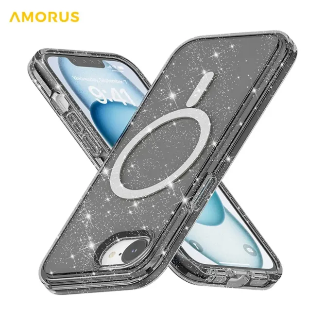 Coque iPhone 17e / 16e Pailletée Magnétique MagSafe