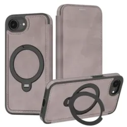Housse iPhone 17e / 16e MagSafe avec Anneau Rotatif et RFID