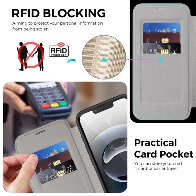 Housse iPhone 17e / 16e MagSafe avec Anneau Rotatif et RFID