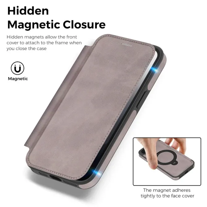 Housse iPhone 17e / 16e MagSafe avec Anneau Rotatif et RFID