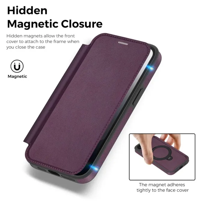 Housse iPhone 17e / 16e MagSafe avec Anneau Rotatif et RFID