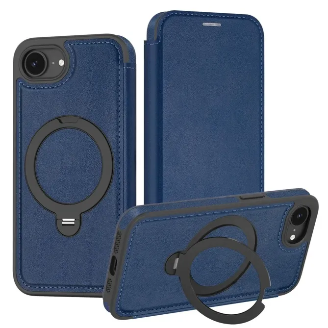 Housse iPhone 17e / 16e MagSafe avec Anneau Rotatif et RFID