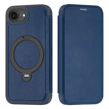 Housse iPhone 17e / 16e MagSafe avec Anneau Rotatif et RFID Bleu marine - photo 20