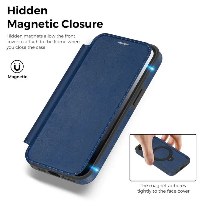 Housse iPhone 17e / 16e MagSafe avec Anneau Rotatif et RFID