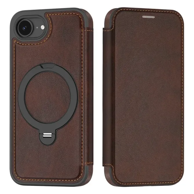 Housse iPhone 17e / 16e MagSafe avec Anneau Rotatif et RFID