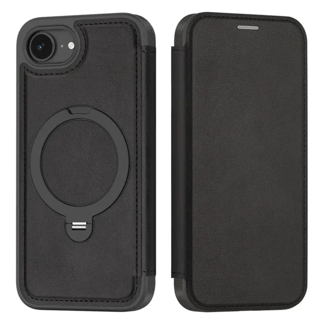 Housse iPhone 17e / 16e MagSafe avec Anneau Rotatif et RFID