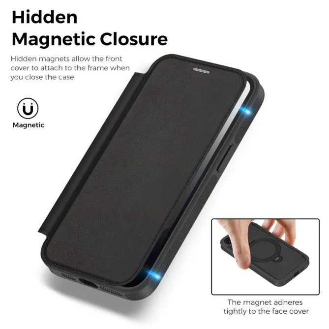 Housse iPhone 17e / 16e MagSafe avec Anneau Rotatif et RFID
