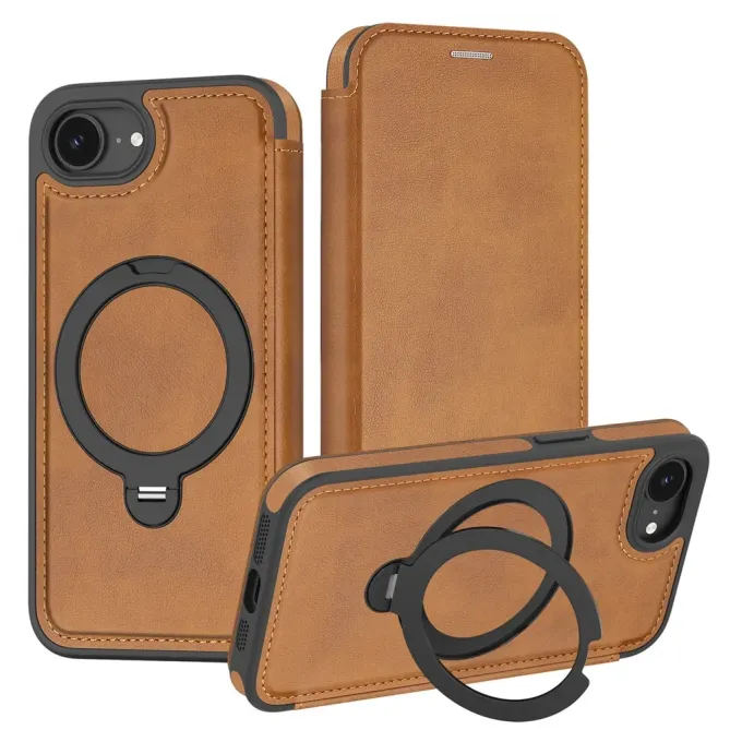 Housse iPhone 17e / 16e MagSafe avec Anneau Rotatif et RFID