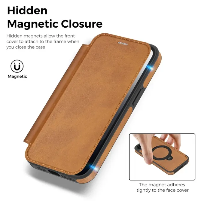 Housse iPhone 17e / 16e MagSafe avec Anneau Rotatif et RFID