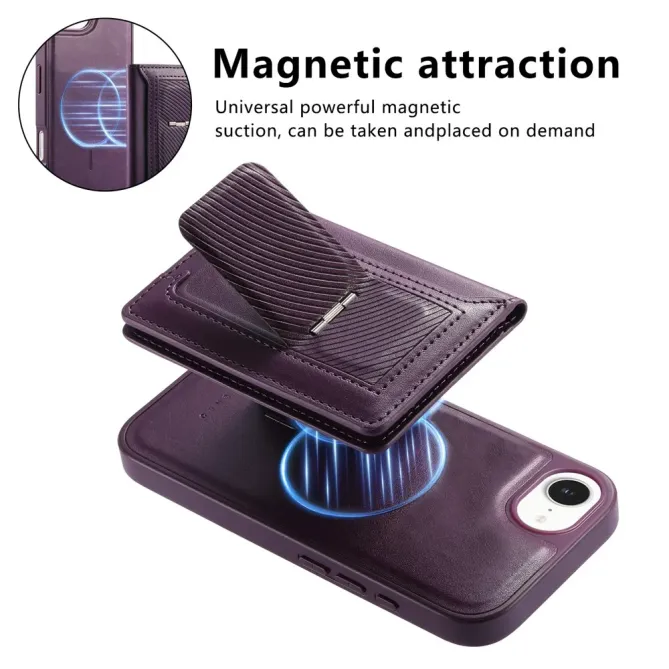 Coque iPhone 17e / 16e Magnétique Détachable avec Porte-Cartes et Support